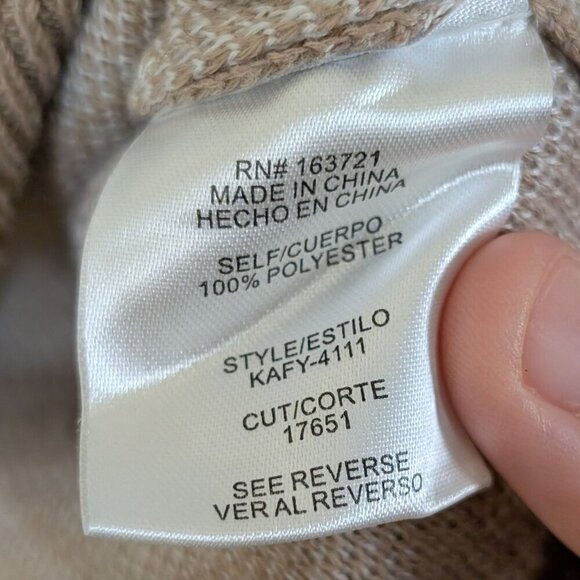 Kingston Grey Tunic Sweater Vest sz L Houndstooth Khaki White 90s Y2K Preppy - Picture 8 of 9